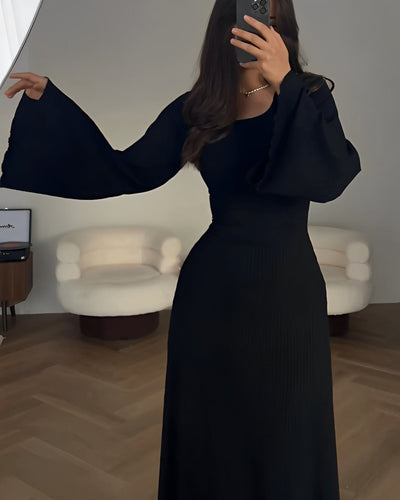 Elegant Strikket Maxi Kjole