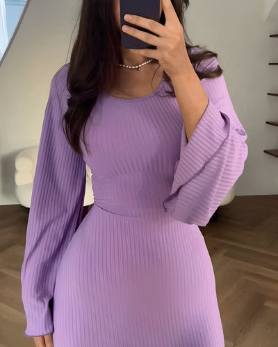 Elegant Strikket Maxi Kjole