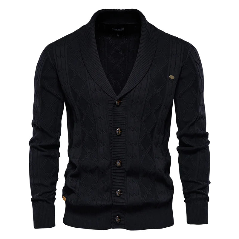 La Voire™ | Herre Cardigan med Knapper