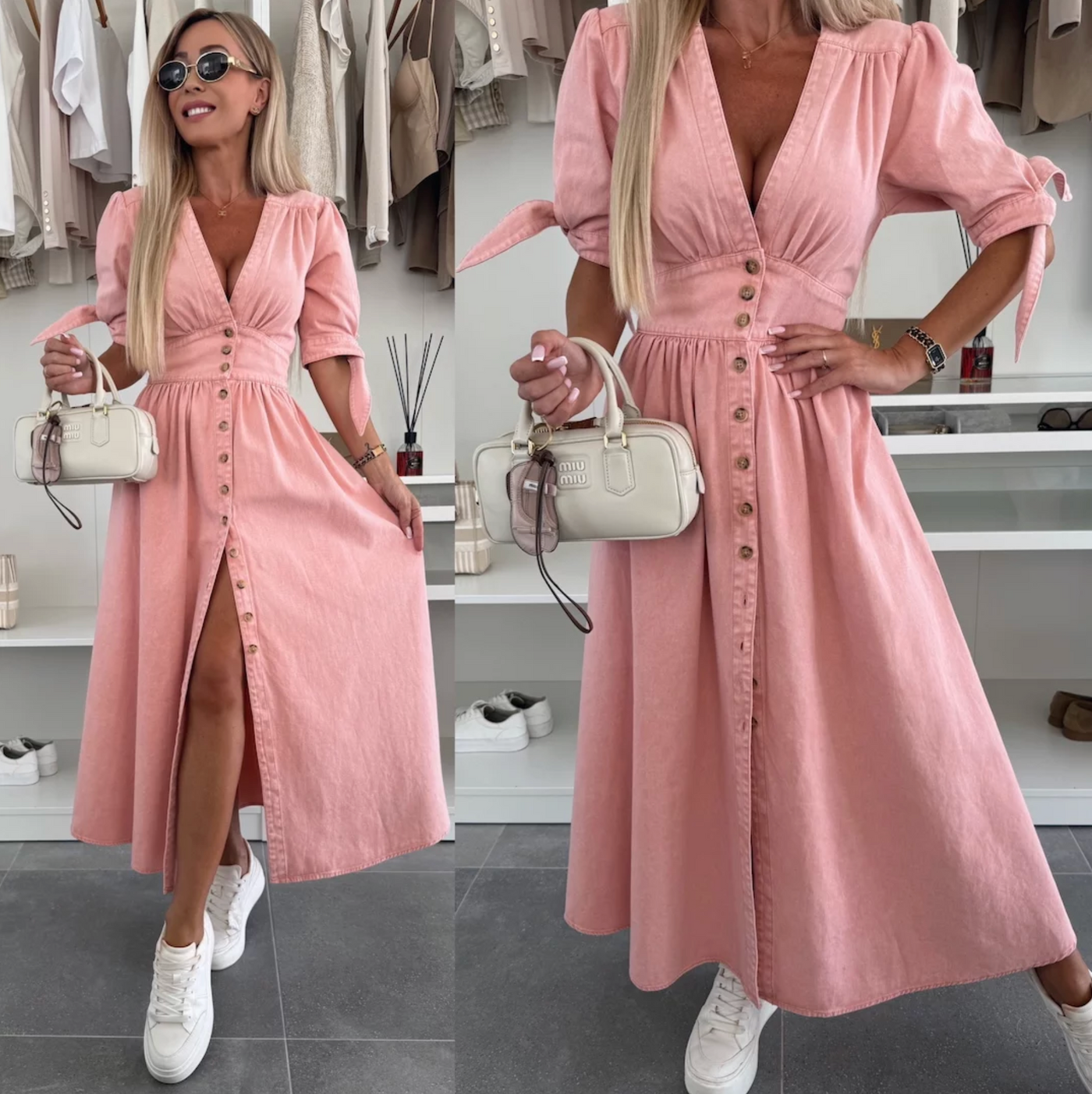 Ivanka | Stralende Denim-jurk