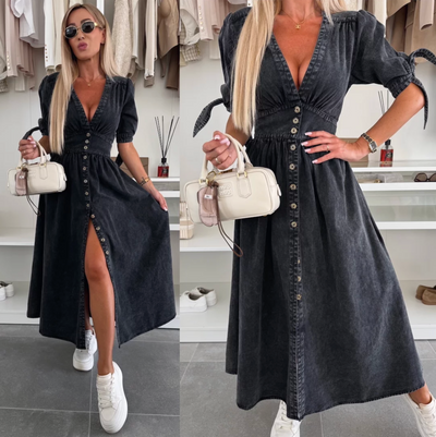 Ivanka | Stralende Denim-jurk