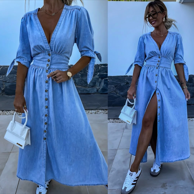 Ivanka | Stralende Denim-jurk