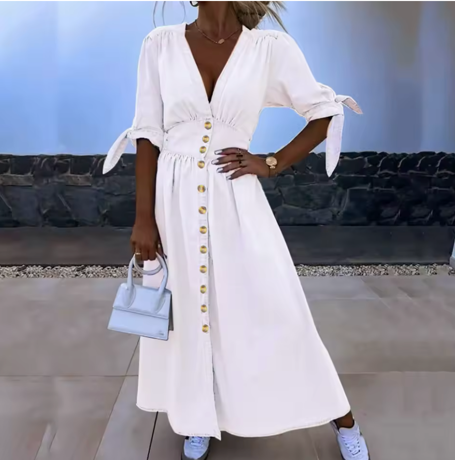 Ivanka | Stralende Denim-jurk