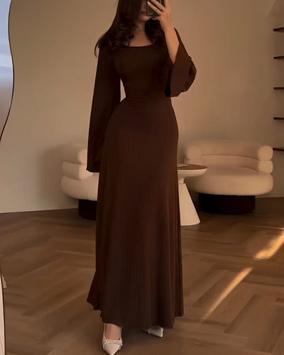 Elegant Strikket Maxi Kjole
