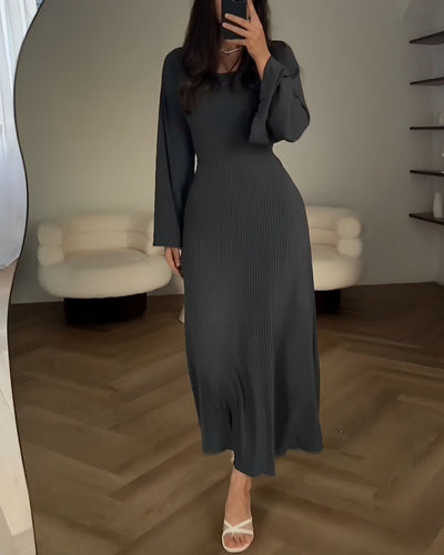 Elegant Strikket Maxi Kjole
