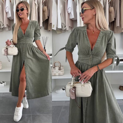 Ivanka | Stralende Denim-jurk